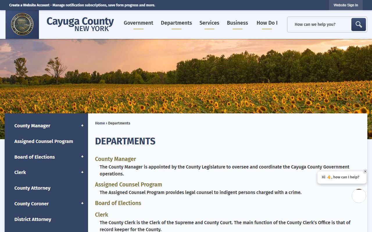 Cayuga County Sheriff's Office for jail mugshots and inmate records