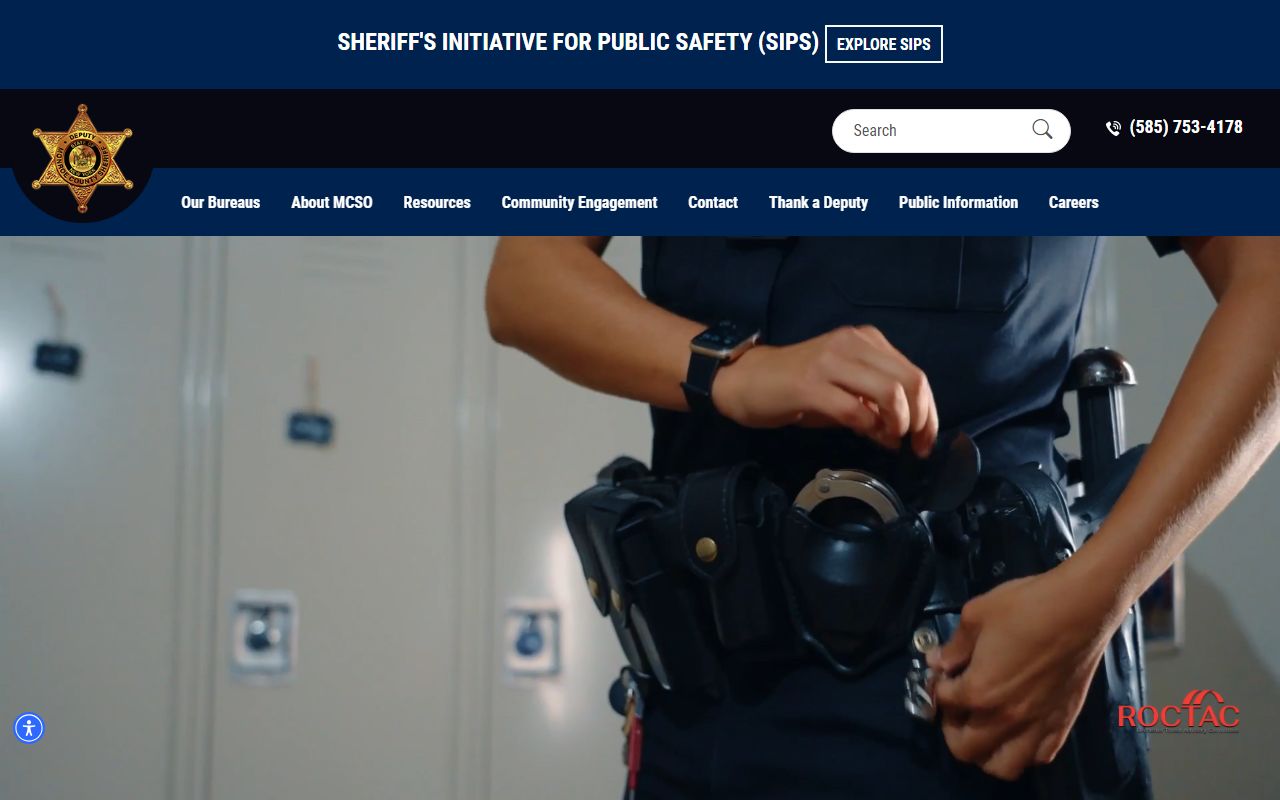 Monroe County Sheriff's Office website for jail mugshots