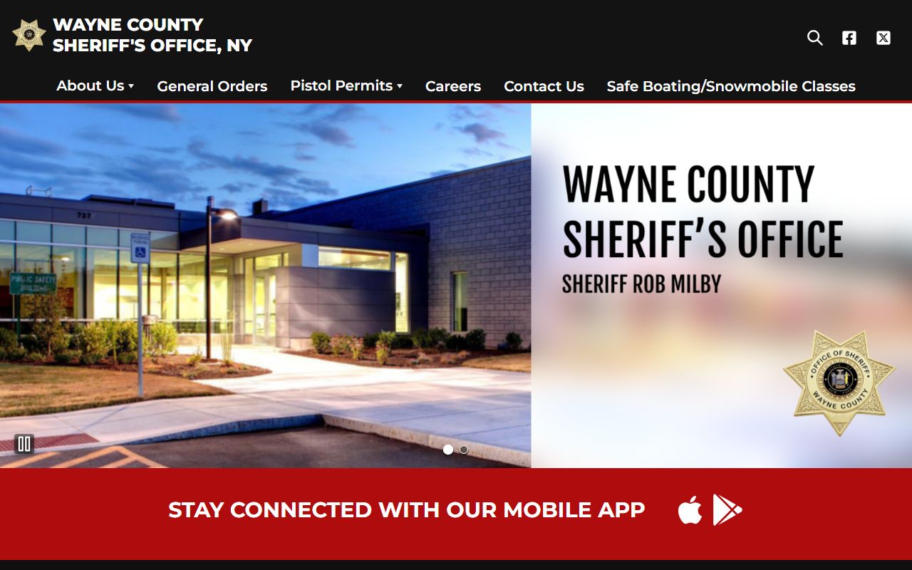 Wayne County Sheriff's Office website used for jail mugshots research