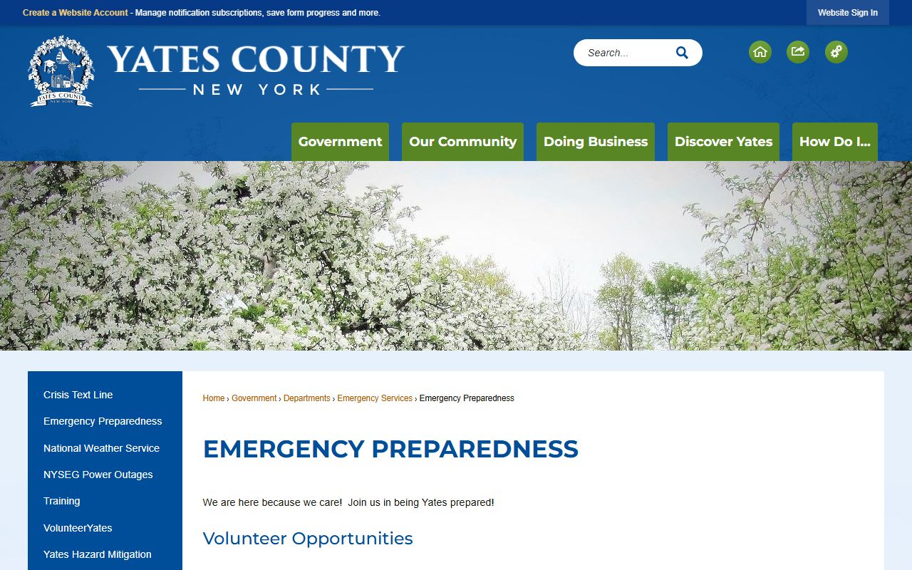 Yates County Sheriff's Office website used for jail mugshots research